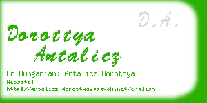 dorottya antalicz business card
